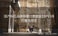 国产探花品牌观察付费首发TOP15排行抢先预览