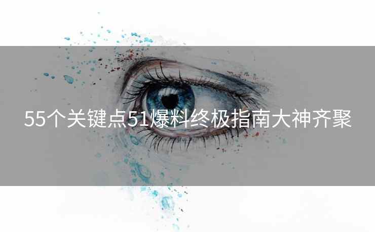 55个关键点51爆料终极指南大神齐聚